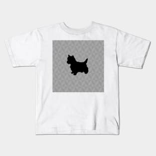 West Highland White or Westie Dog Lover Gift - Scandi Geometric Silhouette Kids T-Shirt